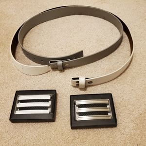 Adidas 3-stripes leather belts 2 pack